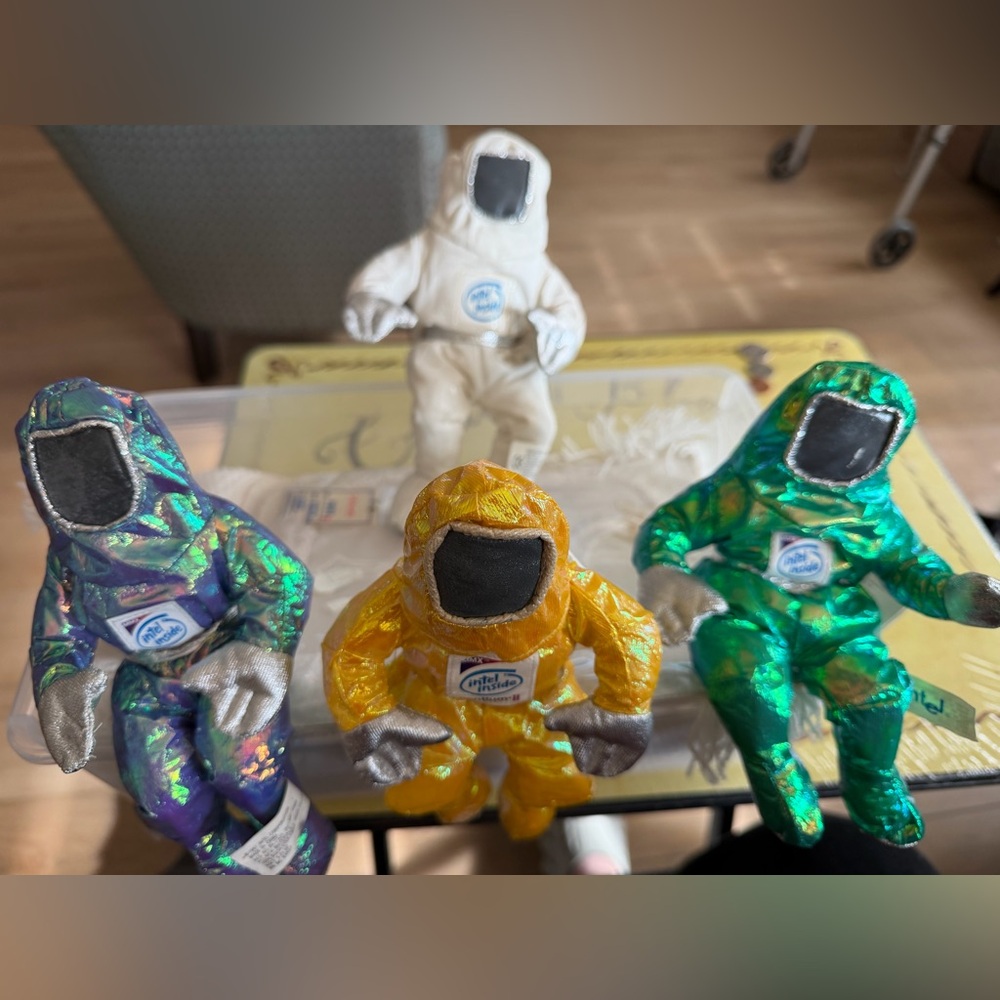 Intel Bunny People Colorful Astronaut Figurines